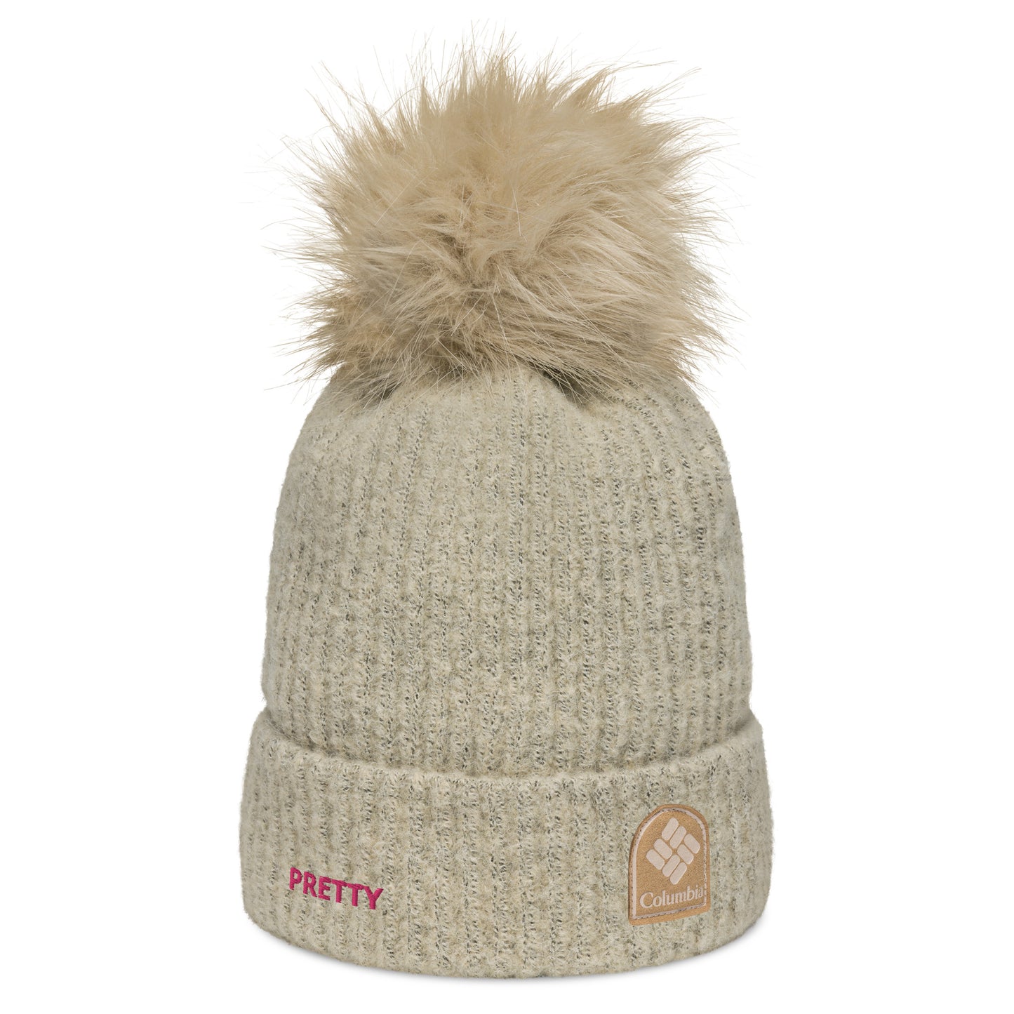 Pretty feat Columbia pom-pom beanie